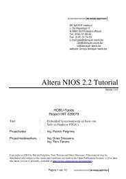 Altera NIOS 2.2 Tutorial - Emsys