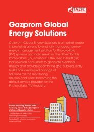 Gazprom Global Energy Solutions - Gazprom Marketing & Trading