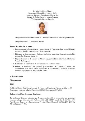 Virginie Minet - gemca - UCL