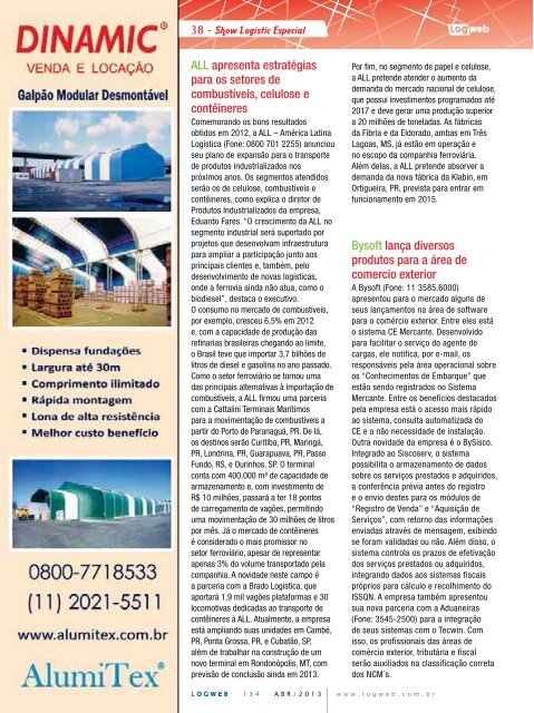 EdiÃ§Ã£o 134 download da revista completa - Logweb