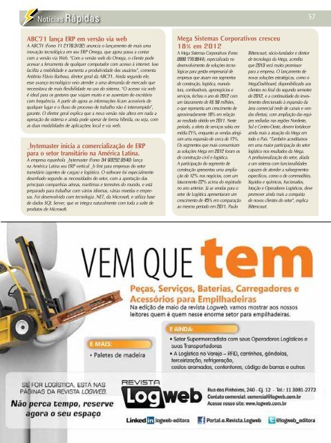 EdiÃ§Ã£o 134 download da revista completa - Logweb