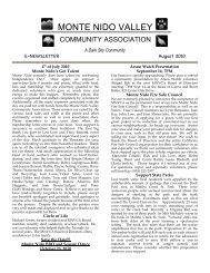 August 2010 first draft - Monte Nido Valley Community Association