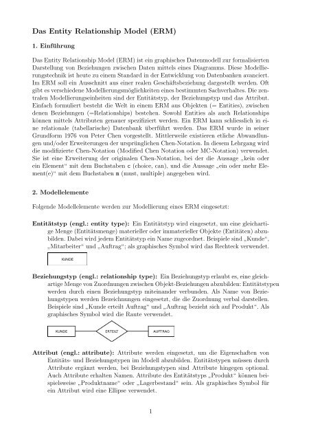 Das Entity Relationship Model (ERM) - gxy.ch