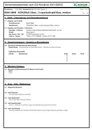 Sicherheitsdatenblatt Kohlersil 2 suhyperhydro-medium Base