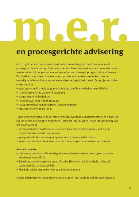 Jaarverslag 2012 - Commissie voor de milieueffectrapportage