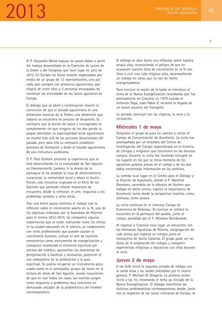 Descargar PDF - agustinos de la provincia del santisimo nombre de ...