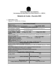 RelatÃ³rio de GestÃ£o â ExercÃ­cio 2010 - Rede FerroviÃ¡ria Federal