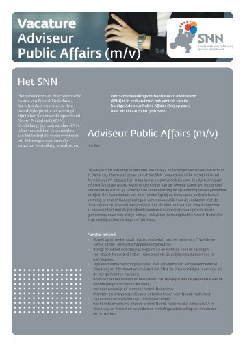 Vacature Adviseur Public Affairs (m/v) - SNN