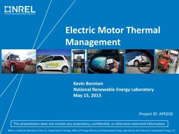Electric Motor Thermal Management - Department of Energy - U.S. ...