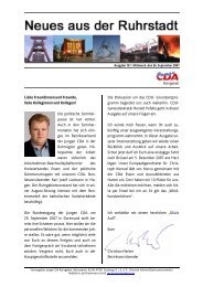 Die politische Sommer - CDA Nordrhein-Westfalen