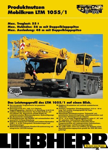 Produktnutzen Mobilkran LTM 1055/1