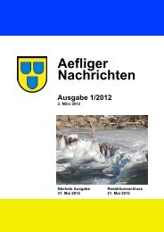 Aefliger Nachrichten 1/2012 - Aefligen