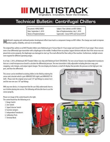 Technical Bulletin: Centrifugal Chillers - Multistack