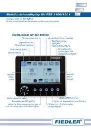 Multifunktionsdisplay für FSS 1100/1501 - Fiedler Maschinenbau ...