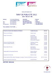 TARIF DE PUBLICITÉ 2012 - Les Tarifs de la Presse