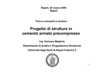 Progetto di strutture in cemento armato precompresso