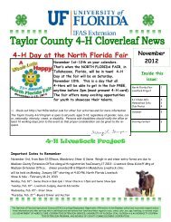 4-H Day at the North Florida Fair - Taylor County Extension