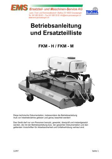 Tuchel EKM FKM - EMS Ersatzteil- und Maschinenservice