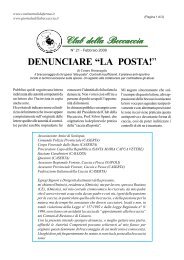 DENUNCIARE âLA POSTA!â - giornale della beccaccia