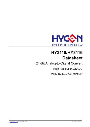 HY3118/HY3116 Datasheet