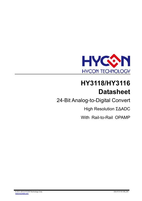 HY3118/HY3116 Datasheet