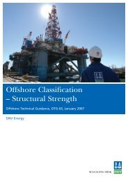 Offshore Classification – Structural Strength - DNV