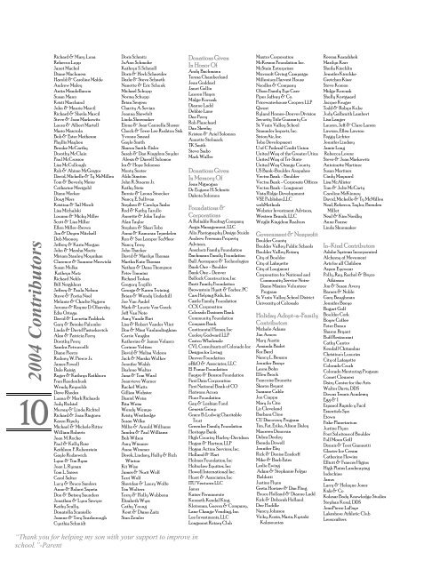 2004 Contributors 10 Rich