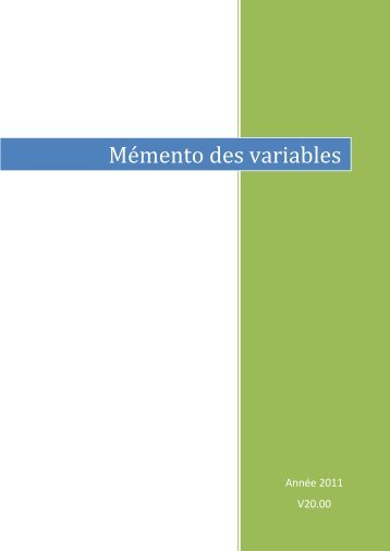 MÃ©mento des variables - extremIT