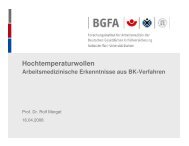 Arbeitsmedizinische Erkenntnisse aus BK-Verfahren - Dkfg.de
