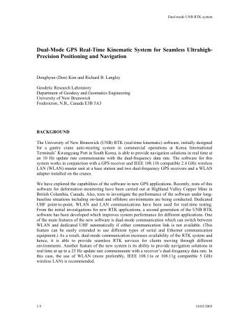 Dual-Mode GPS Real-Time Kinematic System for Seamless Ultrahigh