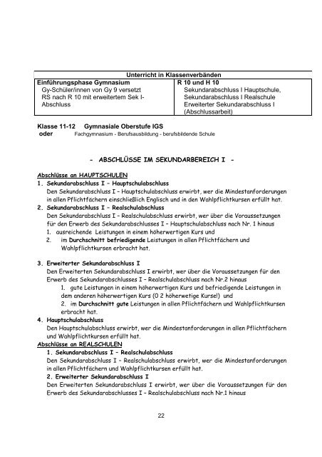 Infoheft der KGS Hambergen - Gesamtschule am Wällenberg