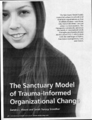 The Sanctuary Model of Trauma Informed Organizational Change