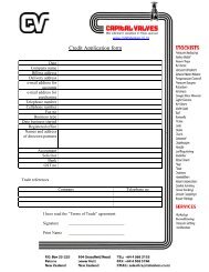 Credit Application form - Capital Valves