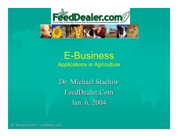 E-Business - Dr. Michael Stachiw (PDF Document) - FeedDealer.Com