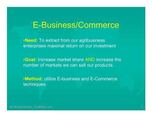 E-Business - Dr. Michael Stachiw (PDF Document) - FeedDealer.Com