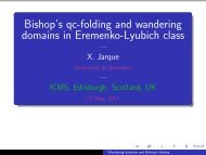 Bishop's qc-folding and wandering domains in Eremenko ... - ICMS