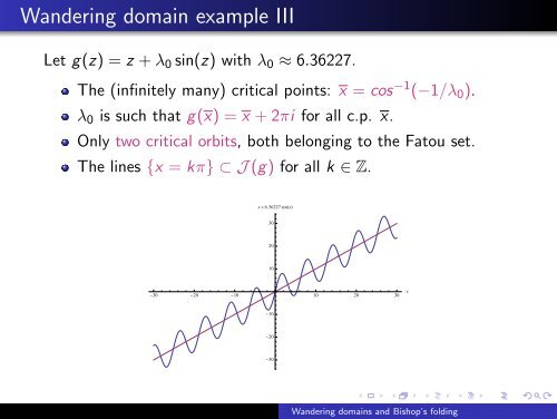 Bishop's qc-folding and wandering domains in Eremenko ... - ICMS