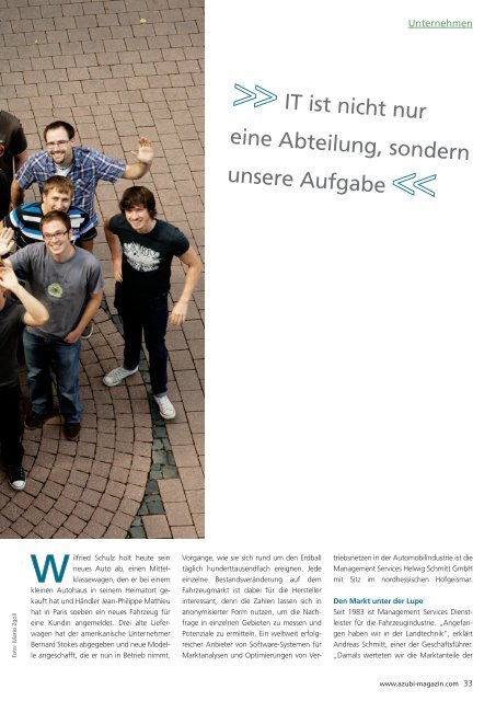 Artikel im Azubi-Magazin lesen (PDF) - Management Services