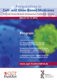 Program Perspectives in Cell- and Gene-Based Medicines - DGTI