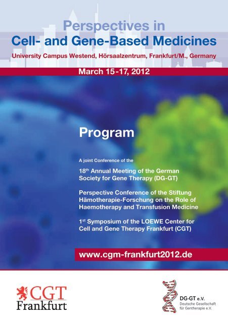 Program Perspectives in Cell- and Gene-Based Medicines - DGTI