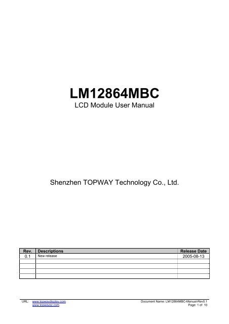 LM12864MBC - Topwaydisplay.com