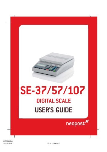 SE-37/57/107 User Guide - Neopost