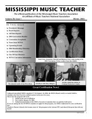 MMTA Winter 2004 Newsletter - Mississippi Music Teachers ...