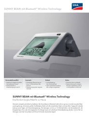 SUNNY BEAM mit BLUETOOTHÂ® Wireless Technology - Das ...