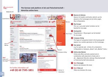 Advertise online here - fleischwirtschaft.com - Allgemeine Fleischer ...