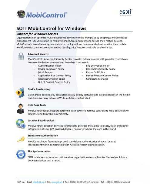 Soti Mobicontrol For Windows