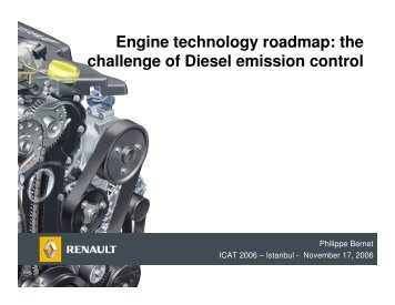 Engine technology roadmap: the challenge of Diesel emission control