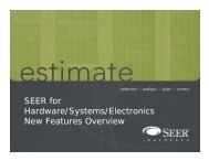 SEER for Hardware/Systems/Electronics New Features ... - Galorath