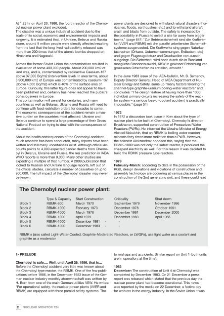 CHERNOBYL; CHRONOLOGY OF A DISASTER - Antenna