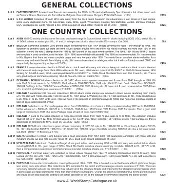 general collections one country collections - All World and GB Buy ...